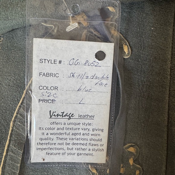 Old Gringo Denim Blue and Beige Embroidered Leather Jacket - Picture 6 of 12